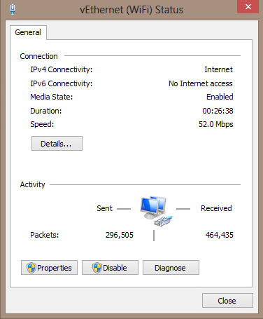 Link Speed (HP Folio 13 running Windows 8) after installation